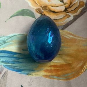 ✨Vintage OBG 1990 signed blue crackle paper weight✨